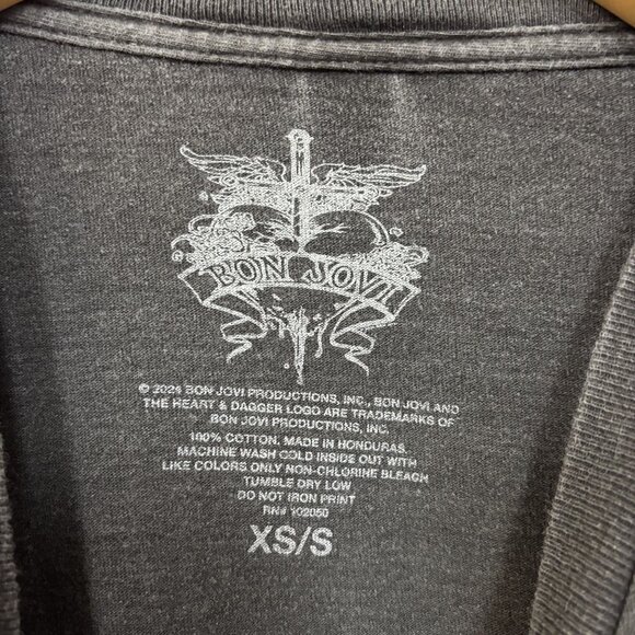 Bon Jovi Through The Heart Graphic T-Shirt Extra small/ Small - Picture 4 of 4